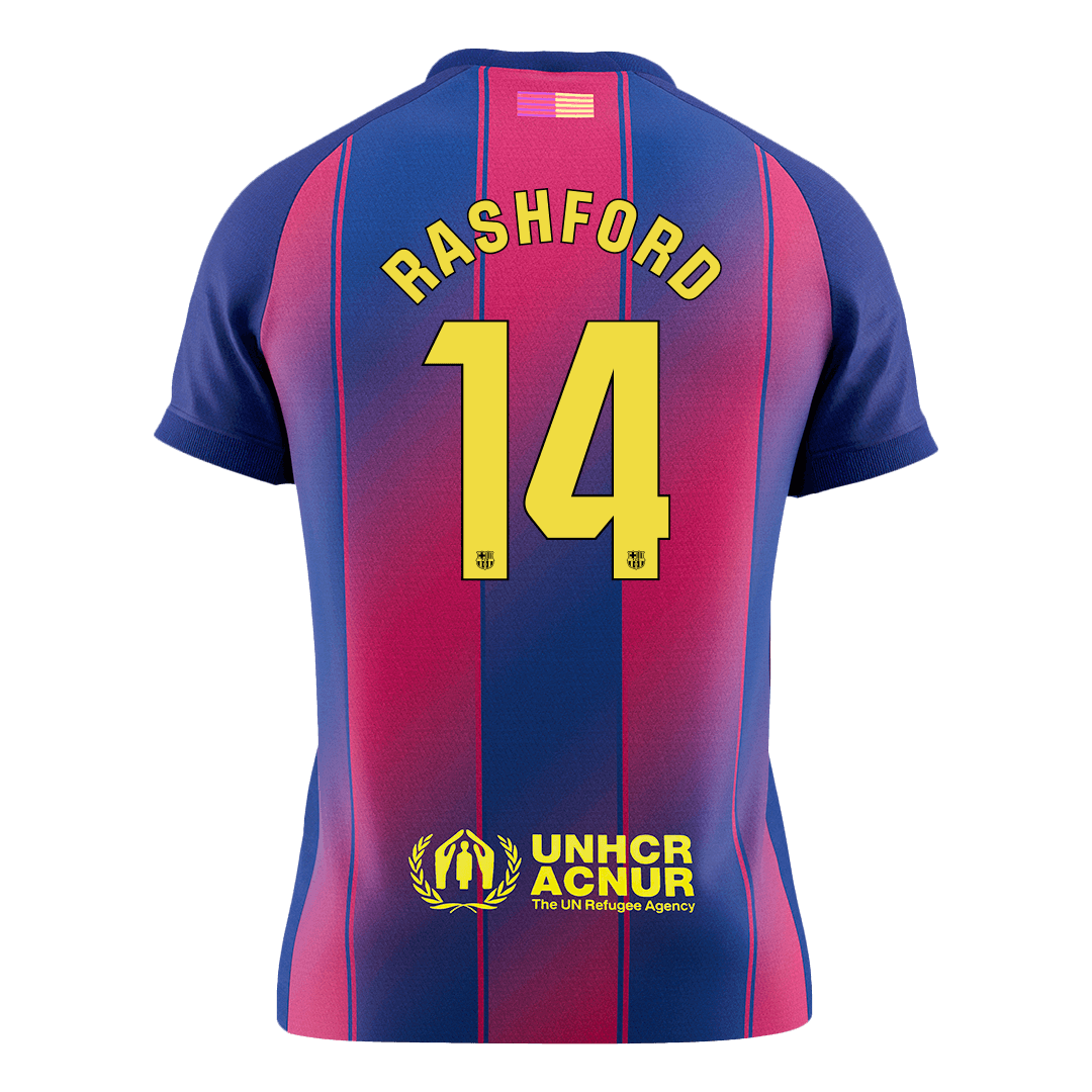 RASHFORD #14 Maillot Domicile Barcelone 2025/26 Rouge&Bleu - Super