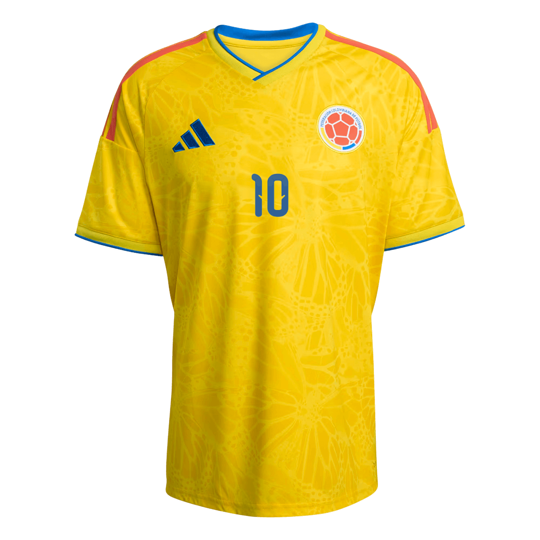 JAMES #10 Colombie Domicile Maillot - Coupe du Monde 2026 Jaune
