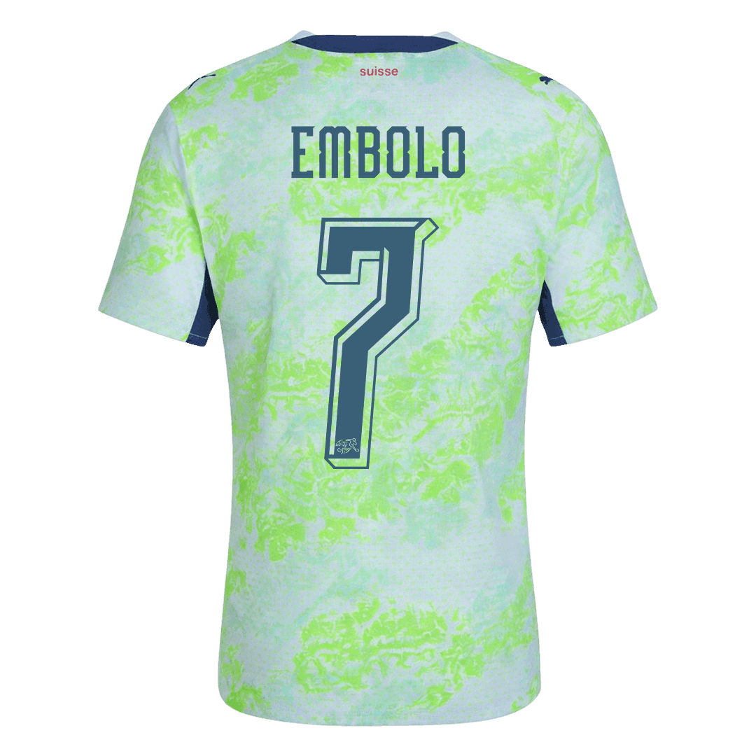 EMBOLO #7 Suisse Extérieur Maillot - Coupe du Monde 2026 Vert Joueur