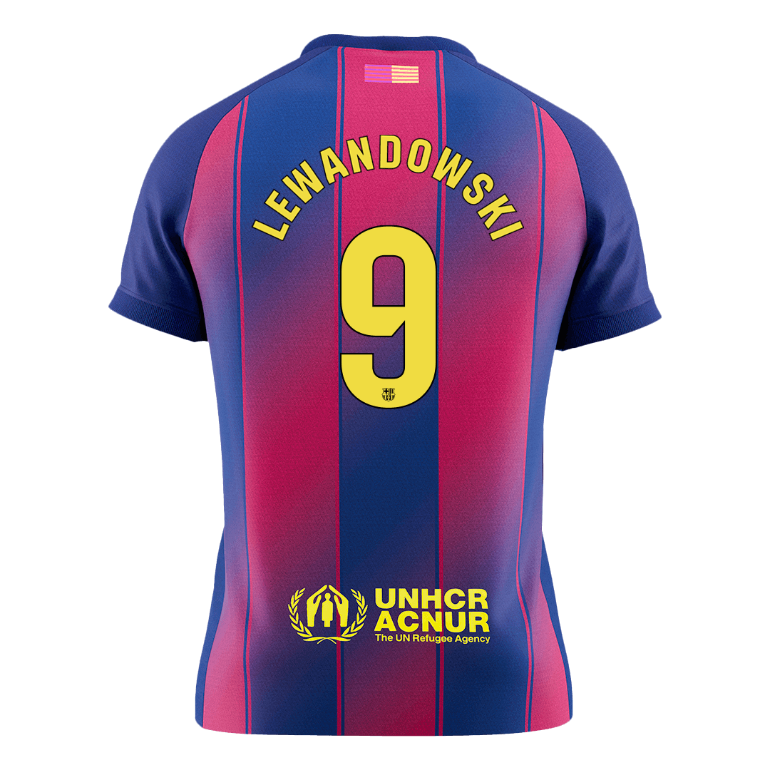 LEWANDOWSKI #9 Barcelona Domicile Maillot 2025/26 Rouge&Bleu - Super