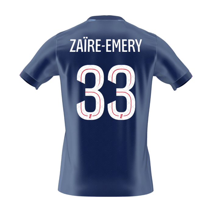 ZAÏRE EMERY #33 PSG Domicile Maillot 2025/26 Bleu marine - Superbe