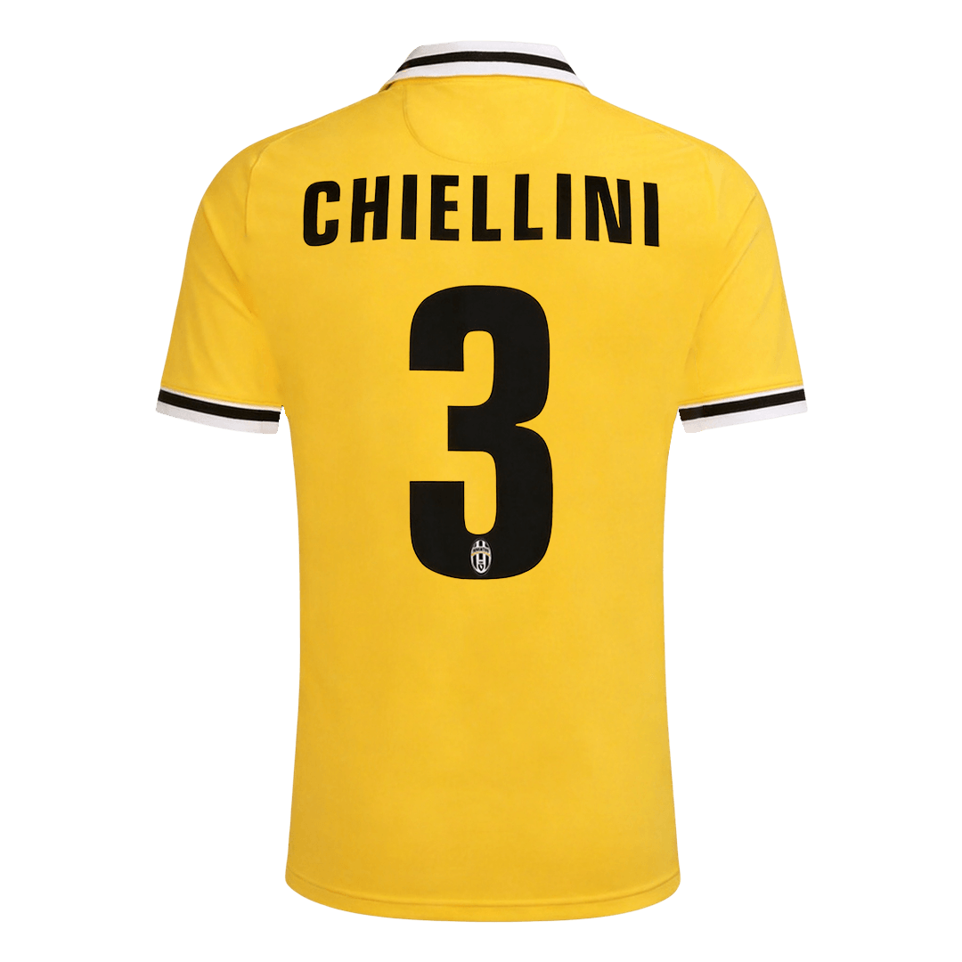 Maillot Rétro CHIELLINI #3 Juventus Extérieur 2013/14 Jaune