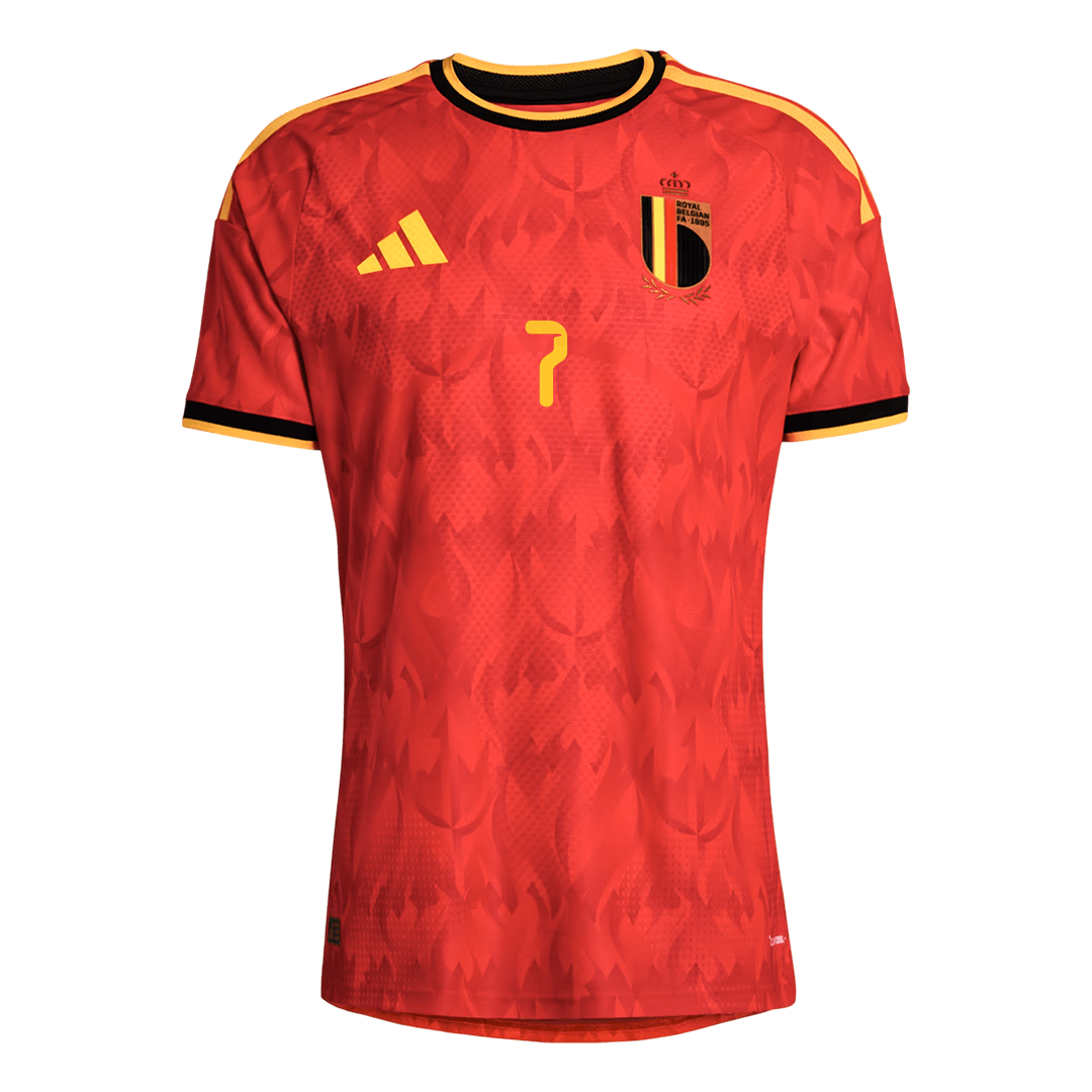DE BRUYNE #7 Belgique Maillot Domicile - Coupe du Monde 2026 Joueur Rouge