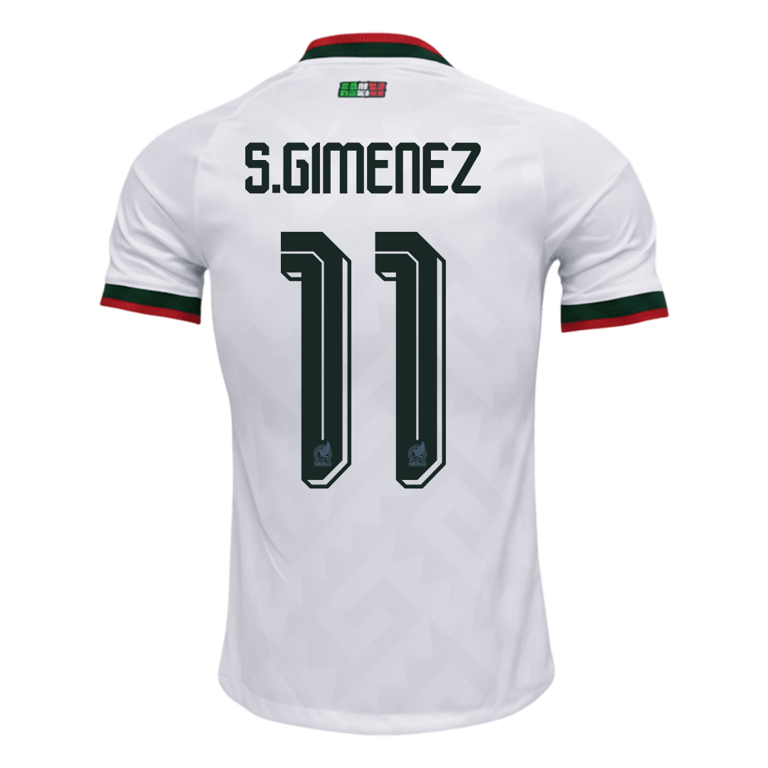 S.GIMENEZ #11 Mexique Maillot Extérieur - Coupe du Monde 2026 Blanc Joueur