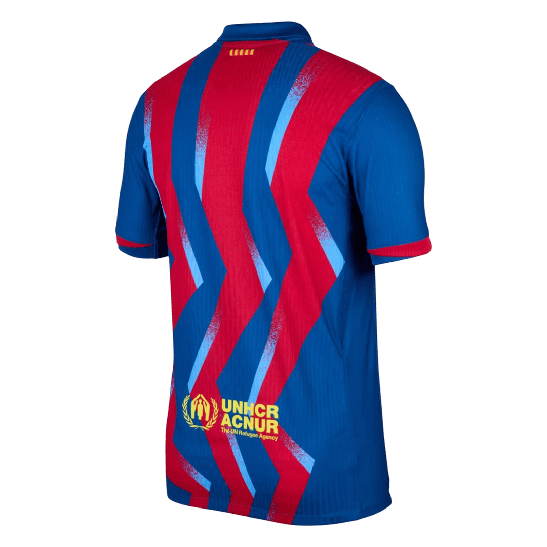 Maillot Extérieur Barcelone 2025/26 Rouge&Bleu Joueur