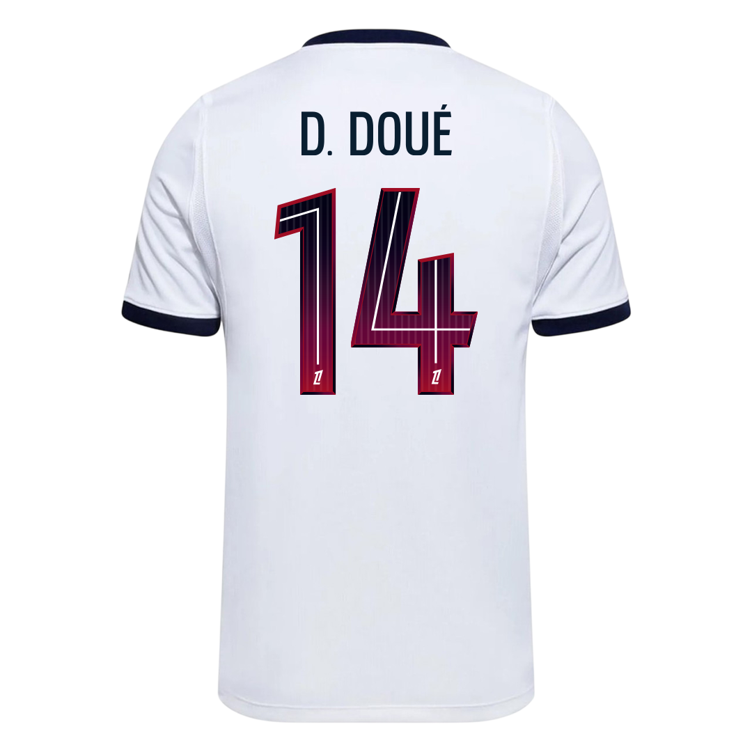 D. DOUÉ #14 PSG Extérieur Maillot 2026/27 Blanc