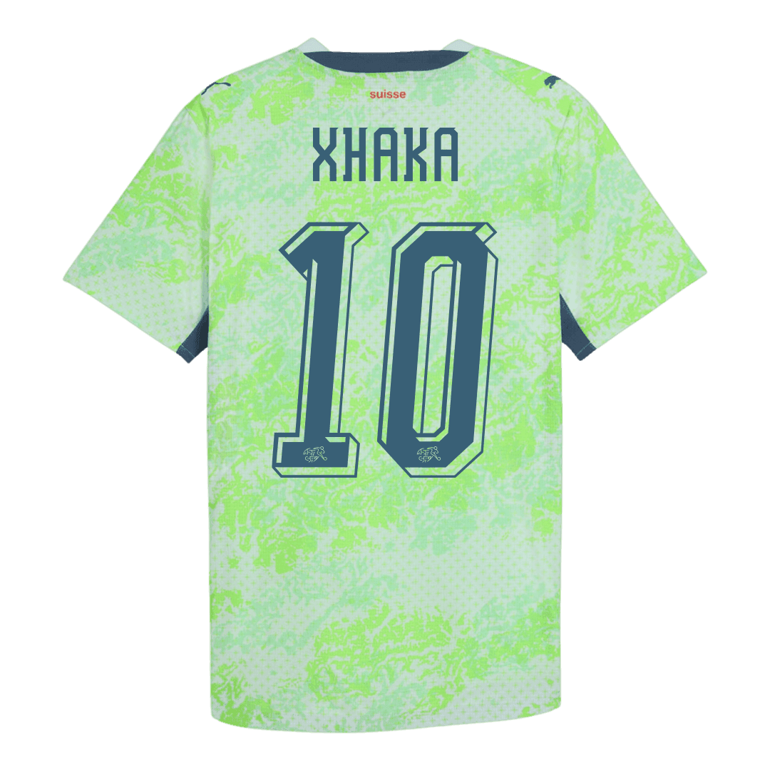 XHAKA #10 Suisse Extérieur Maillot - Coupe du Monde 2026 Vert