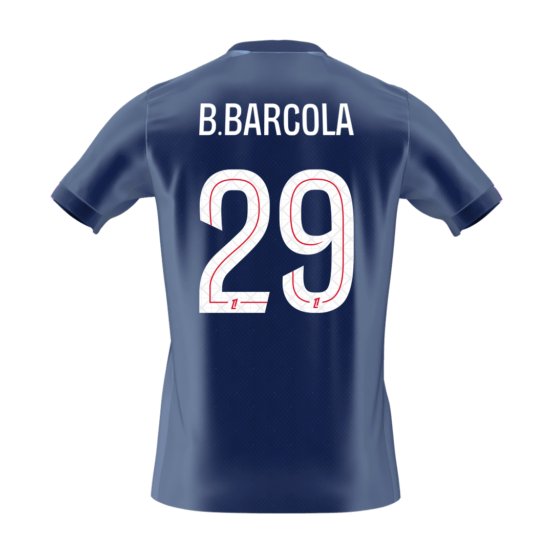 B.BARCOLA #29 PSG Domicile Maillot 2025/26 Bleu marine - Super