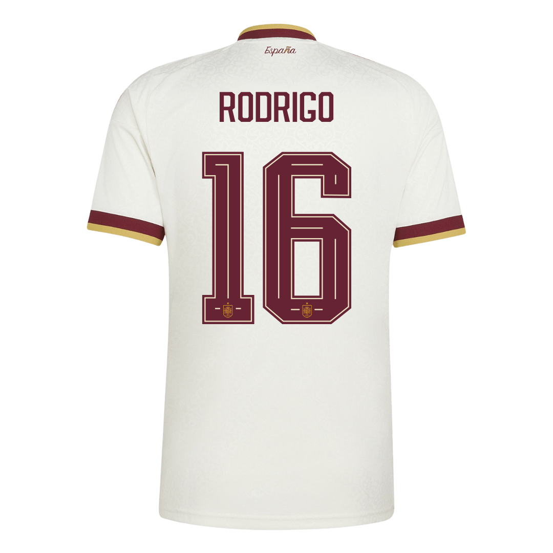 RODRIGO #16 Spain Away Jersey - 2026 World Cup White