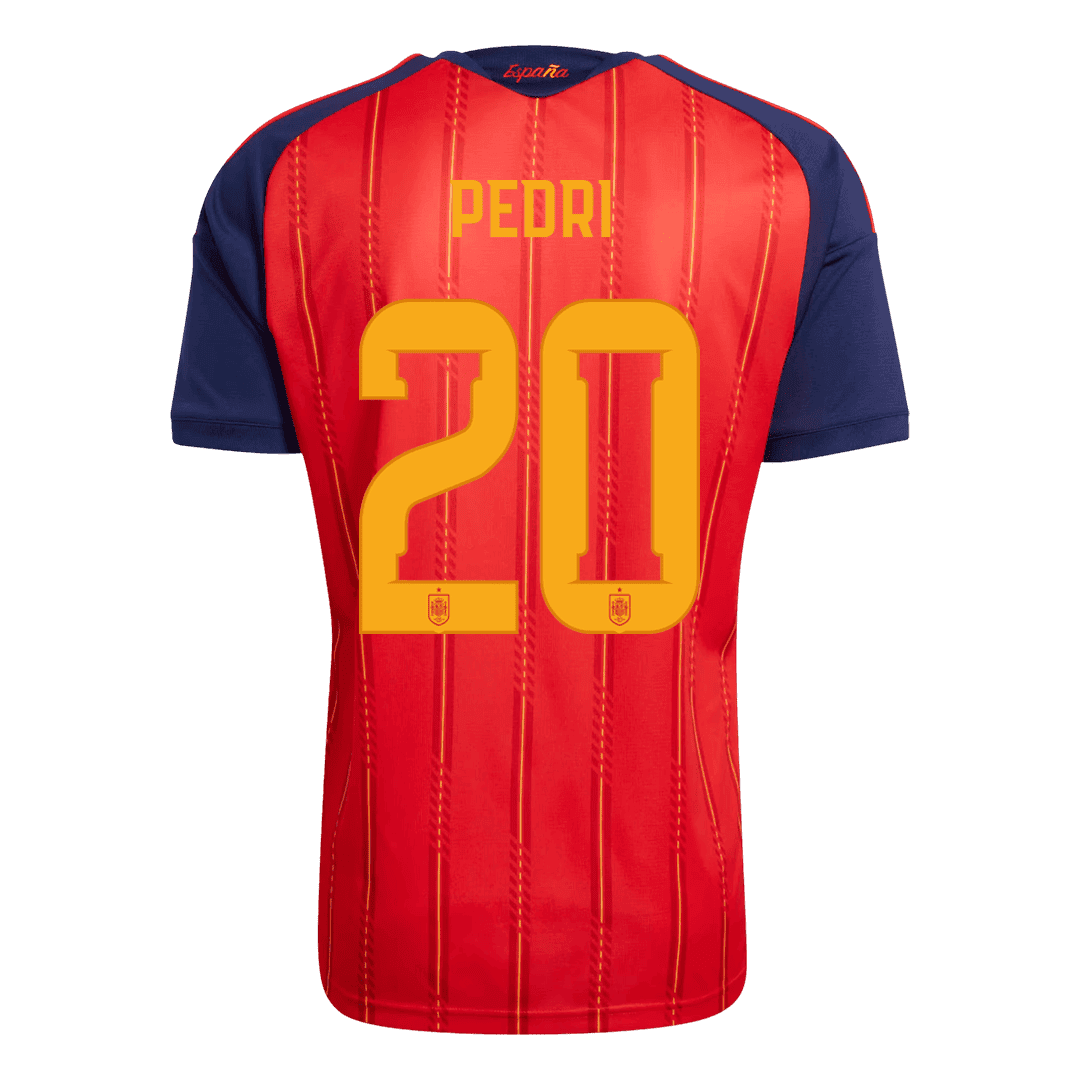 PEDRI #20 Espagne Domicile Maillot - Coupe du Monde 2026 Rouge
