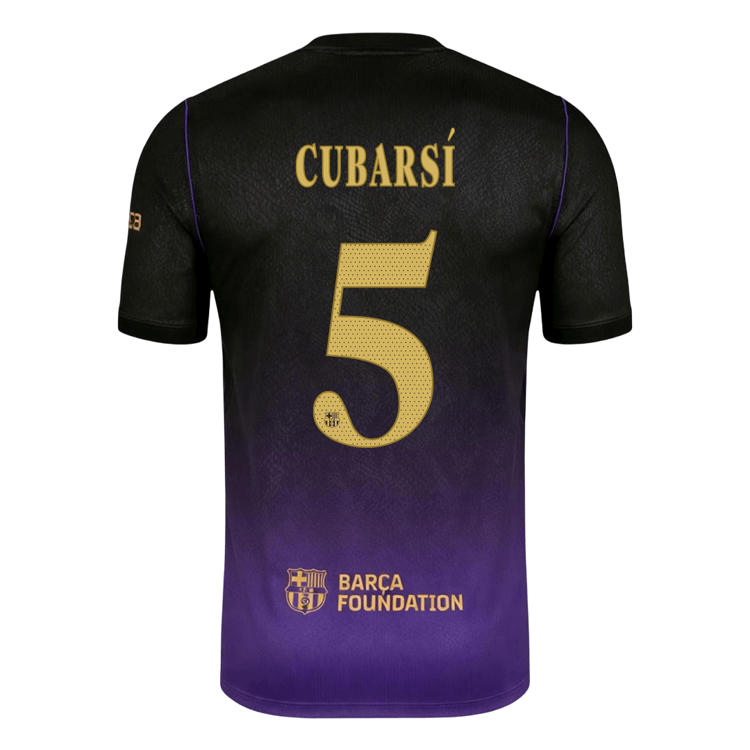 CUBARSÍ #5 Barcelona Extérieur Maillot 2026/27 Black/Purple - UCL