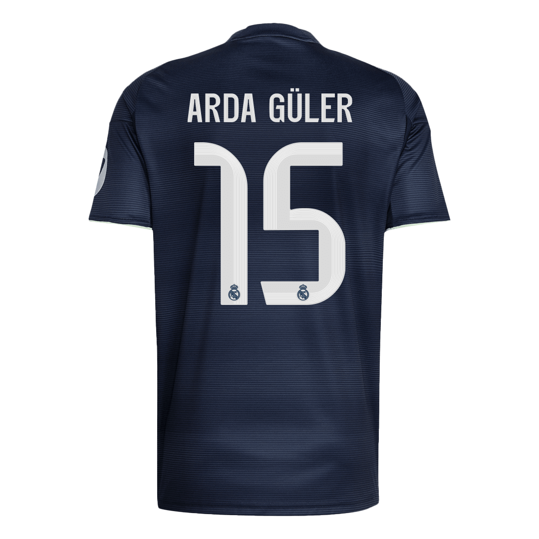 ARDA GÜLER #15 Real Madrid Maillot Extérieur 2025/26 Bleu Marine - Super