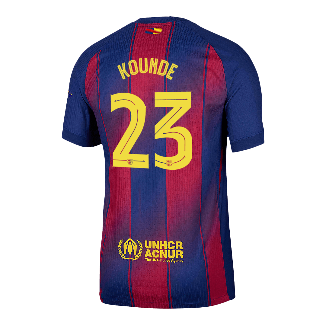 KOUNDE #23 Barcelone Domicile Maillot 2025/26 Rouge&Bleu Joueur - UCL