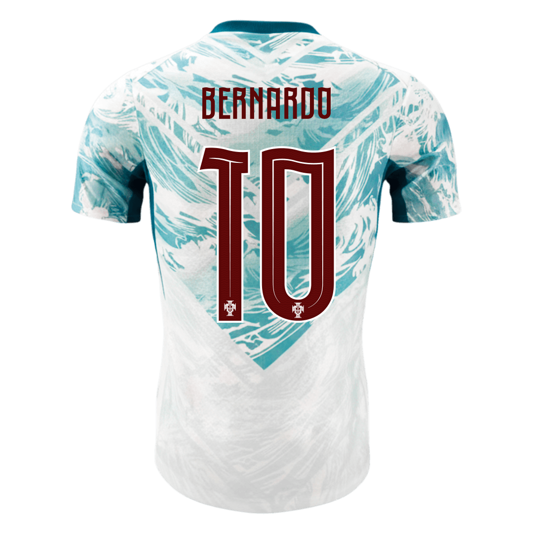 BERNARDO #10 Portugal Away Shirt - 2026 World Cup White&Green Player