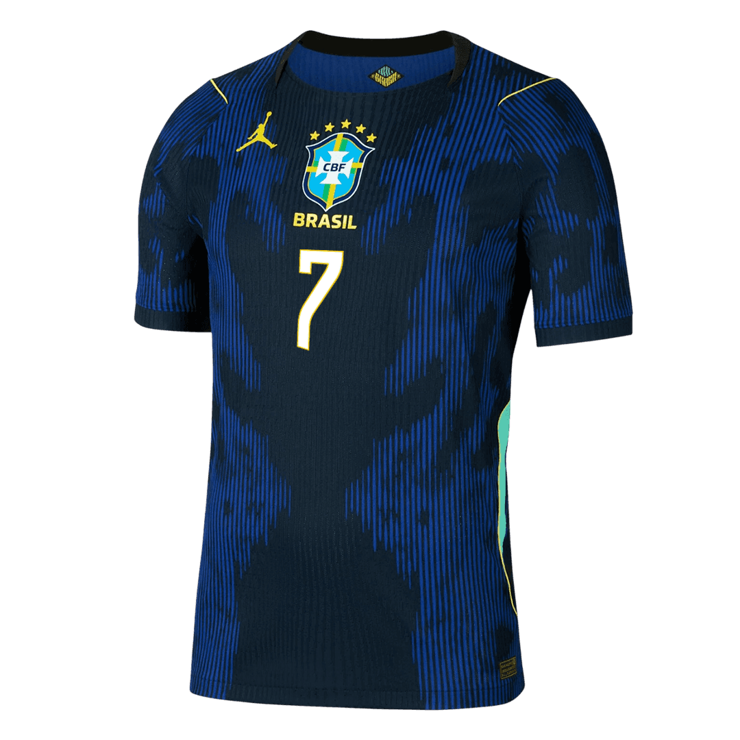 VINI JR. Maillot Extérieur #7 Brésil - Coupe du Monde 2026 Bleu Marine Joueur