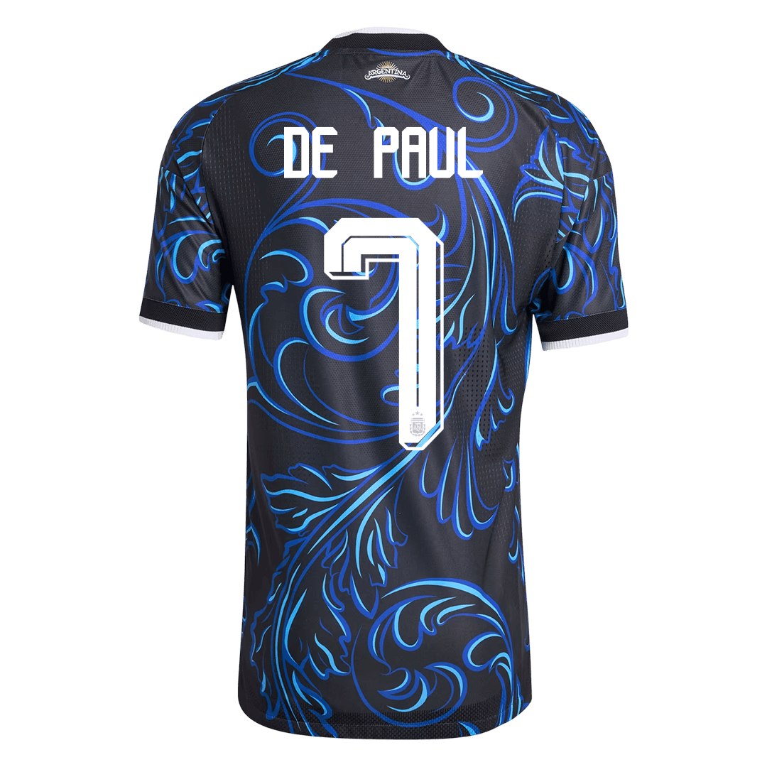 DE PAUL #7 Argentine Maillot Extérieur - Coupe du Monde 2026 Noir Joueur