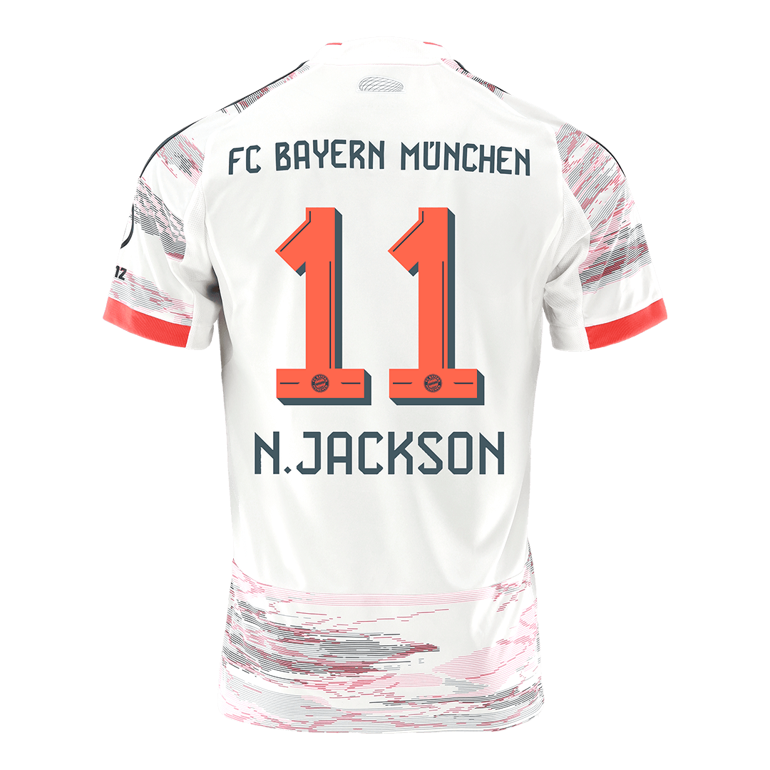 N.JACKSON #11 Bayern Munich Away Jersey 2025/26 White