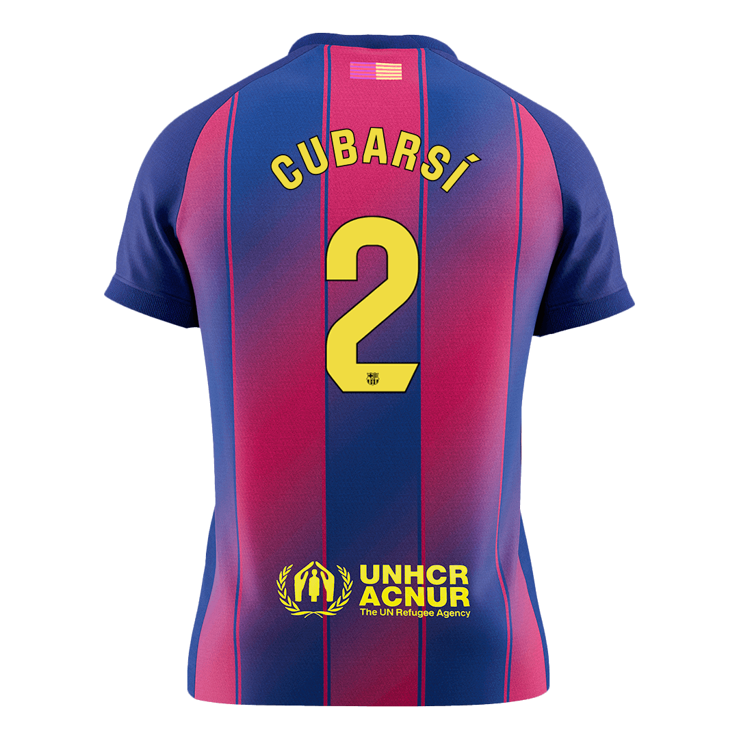 CUBARSÍ #2 Barcelona Domicile Maillot 2025/26 Rouge&Bleu - Super