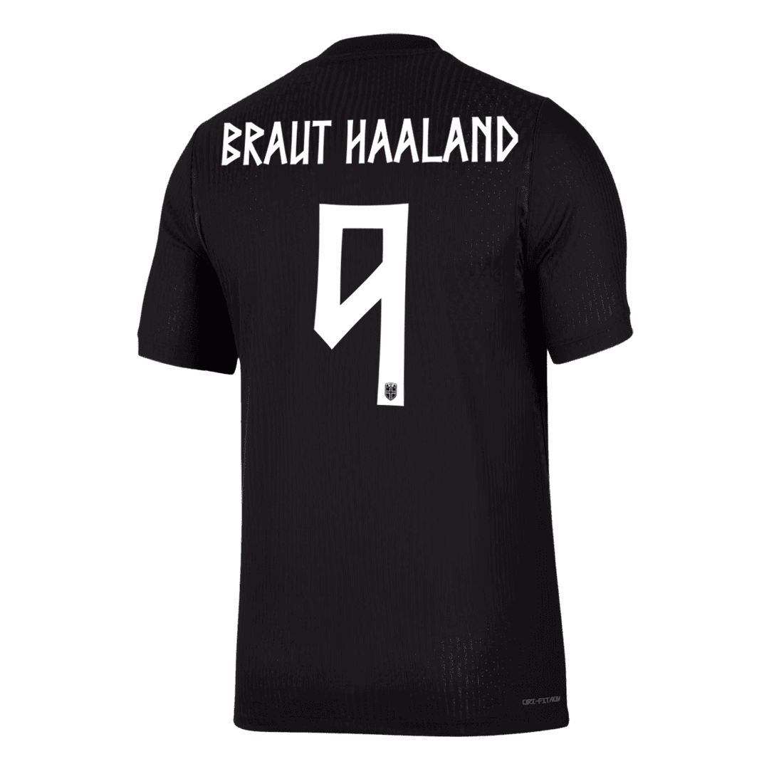 BRAUT HAALAND #9 Norvège Maillot Extérieur - Coupe du Monde 2026 Noir Joueur