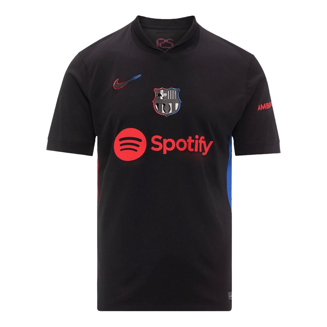 RAPHINHA #11 Barcelone Maillot Extérieur 2024/25 Noir - UCL