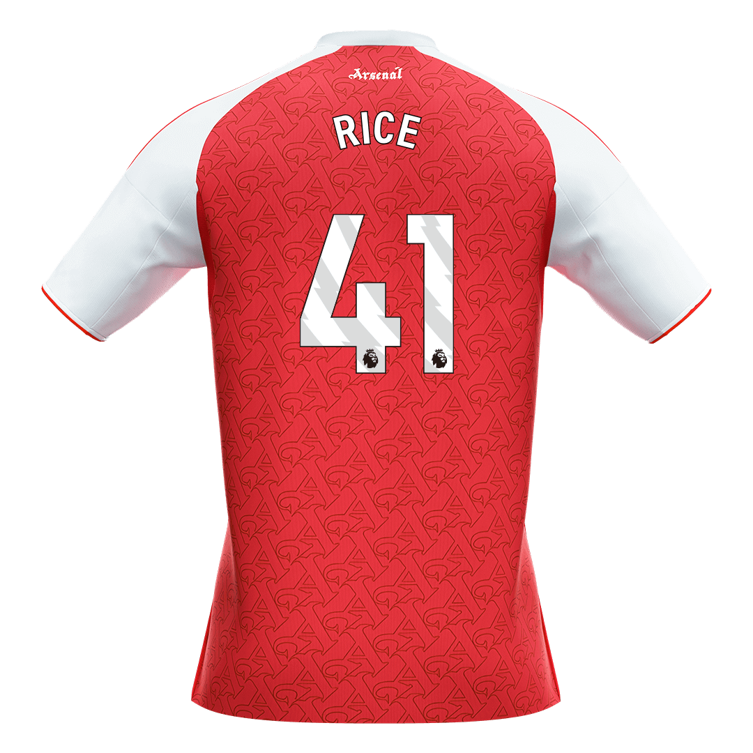 RICE #41 Maillot Domicile Arsenal 2025/26 Rouge - Superbe