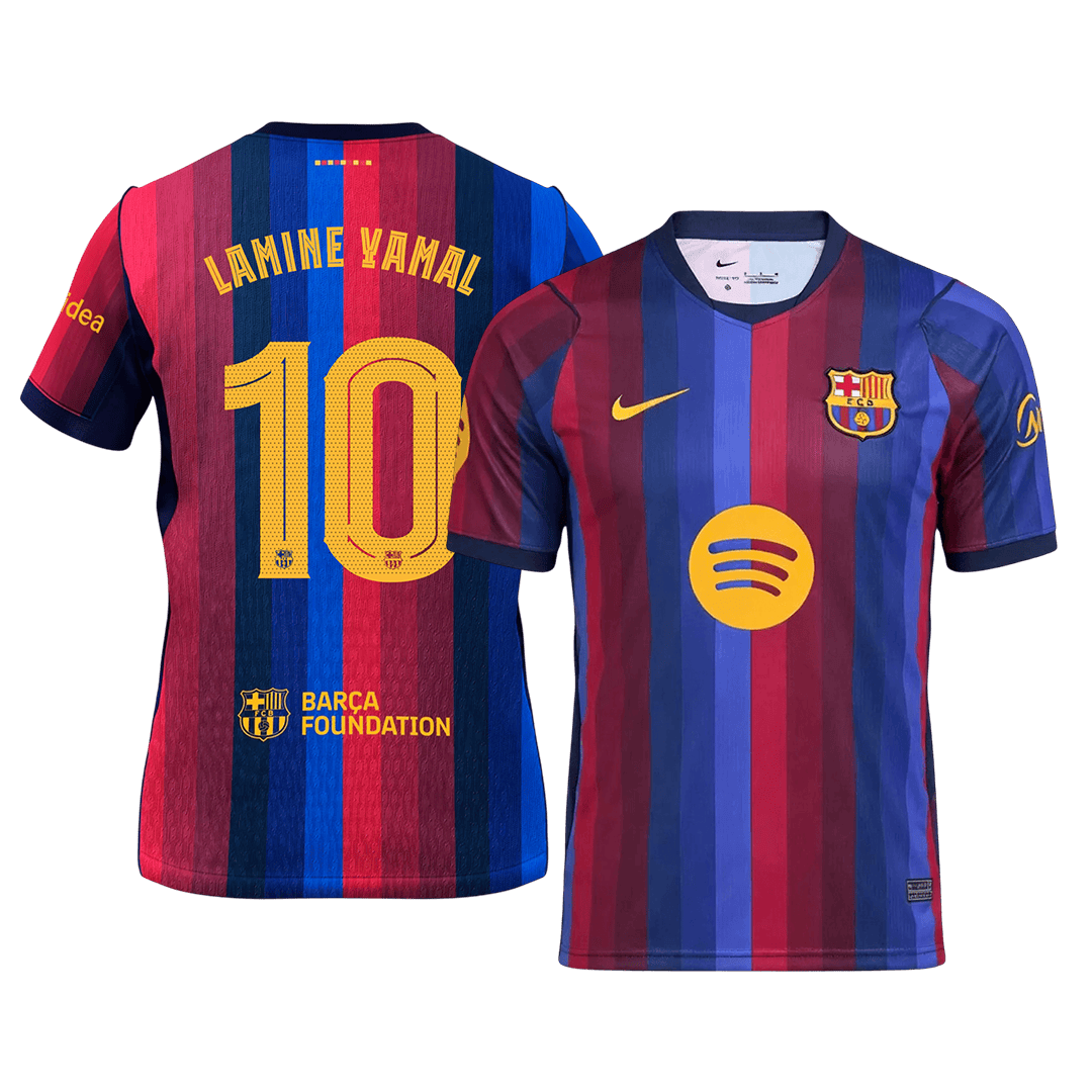 LAMINE YAMAL #10 Barcelone Domicile Maillot 2026/27 Bleu&Grenat
