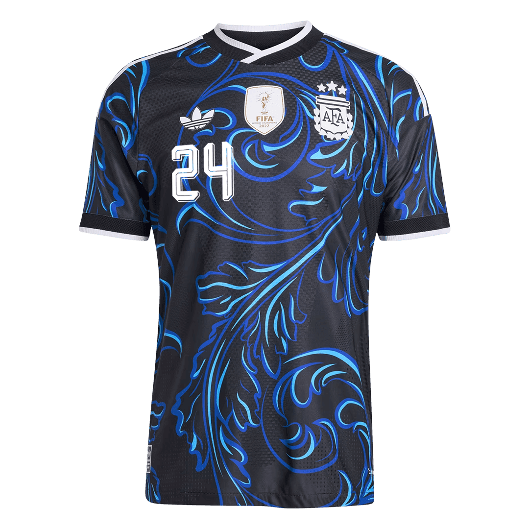 E. FERNANDEZ #24 Maillot extérieur Argentine - Coupe du Monde 2026 Noir Joueur
