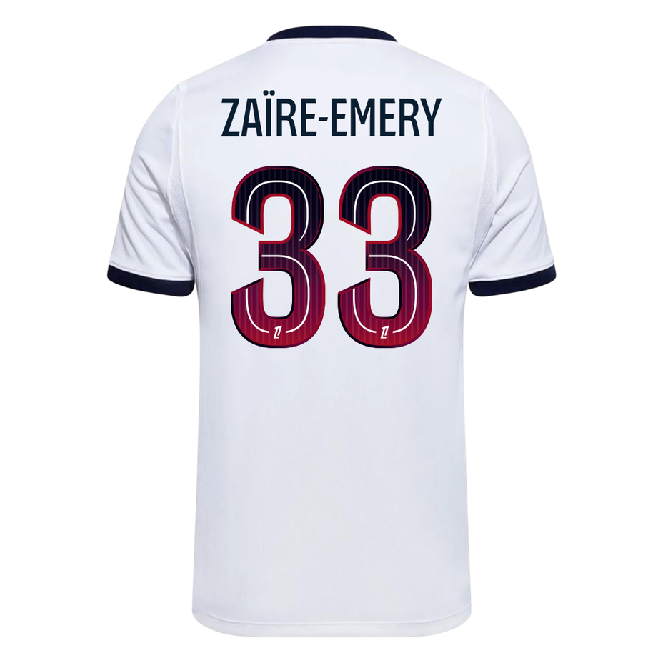 ZAÏRE-EMERY #33 PSG Extérieur Maillot 2026/27 Blanc