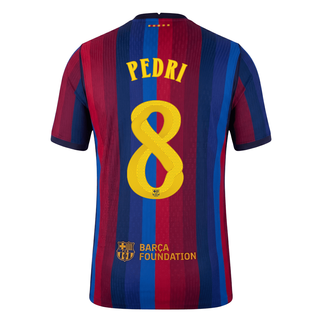 PEDRI #8 Barcelona Domicile Maillot 2026/27 Rouge&Bleu Joueur - UCL