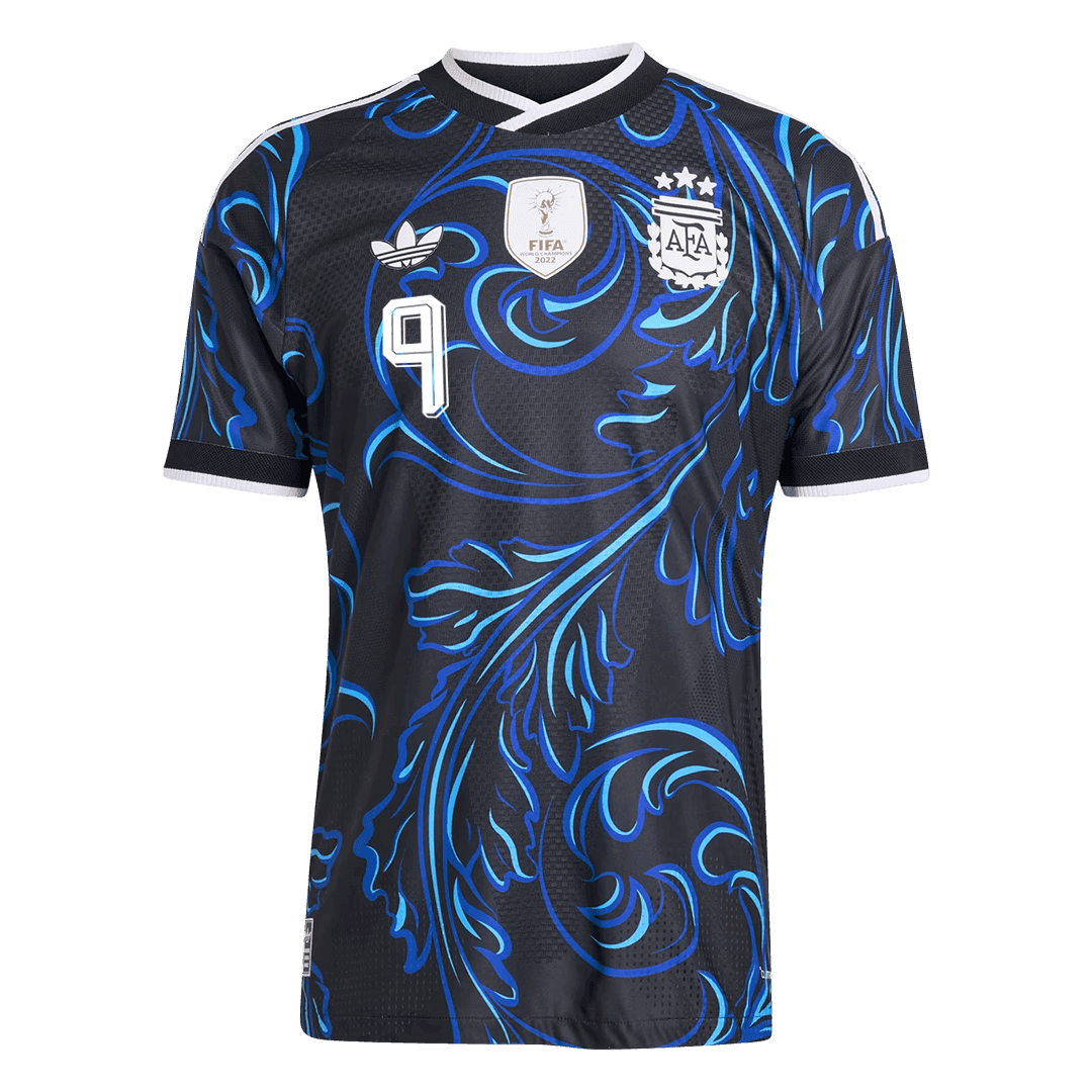J. ALVAREZ #9 Argentine Maillot Extérieur - Coupe du Monde 2026 Noir Joueur