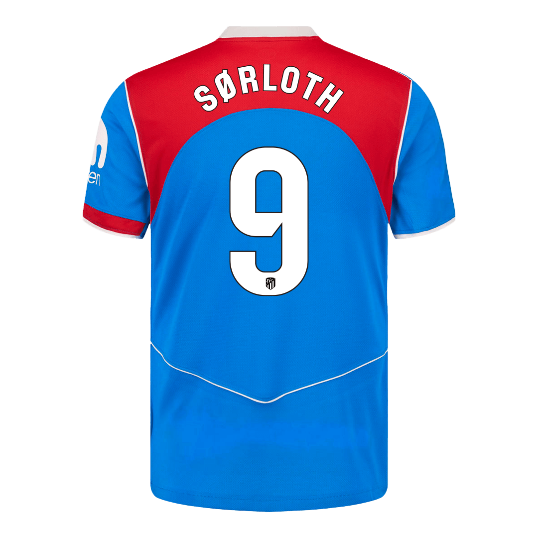 SØRLOTH #9 Atletico Madrid Third Maillot 2025/26 Bleu