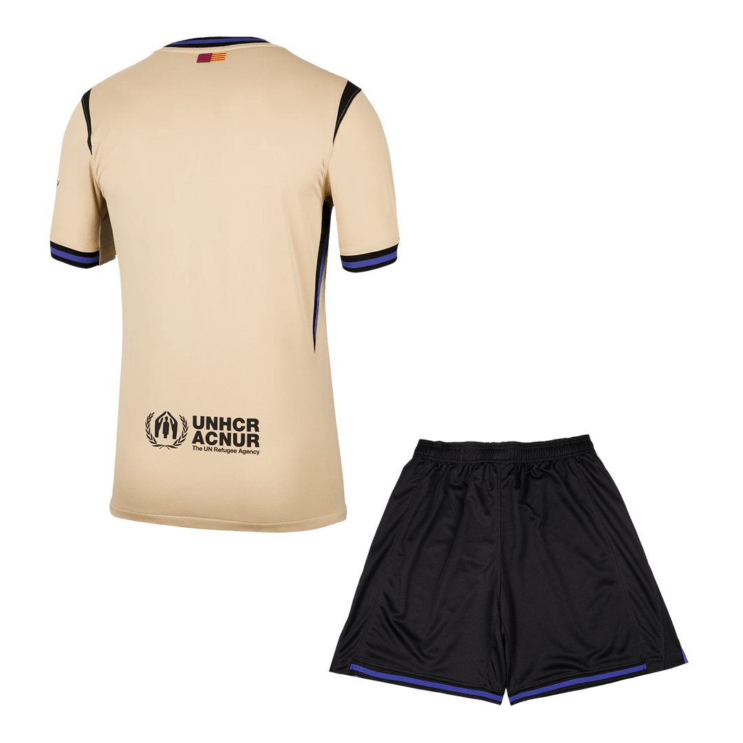 Barcelona Extérieur Maillot Kit 2025/26 Jaune&Noir
