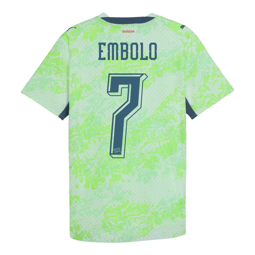 EMBOLO #7 Switzerland Away Shirt - 2026 World Cup Green