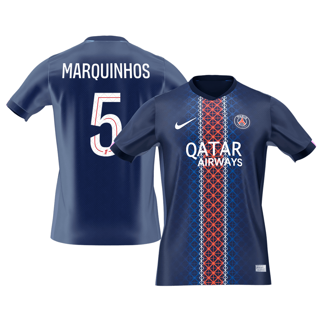MARQUINHOS #5 PSG Domicile Maillot 2025/26 Bleu marine - Super