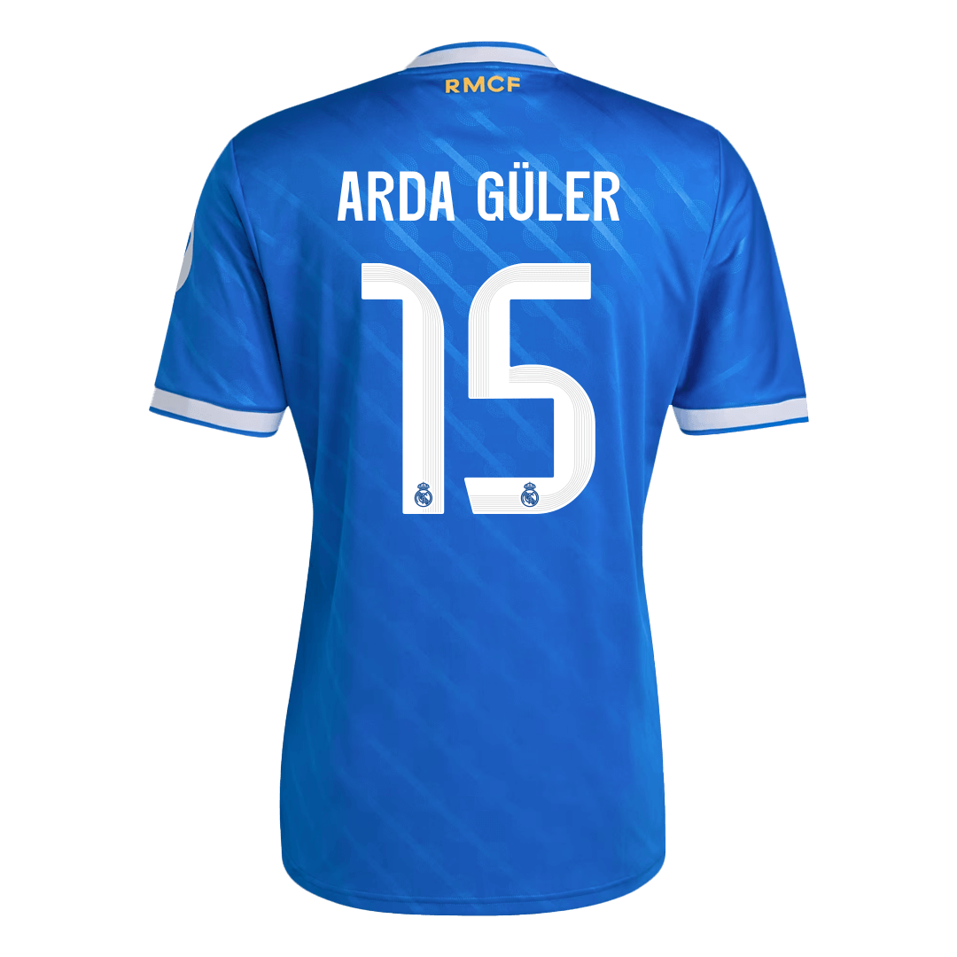 ARDA GÜLER #15 Real Madrid Troisième Maillot 2025/26 Bleu