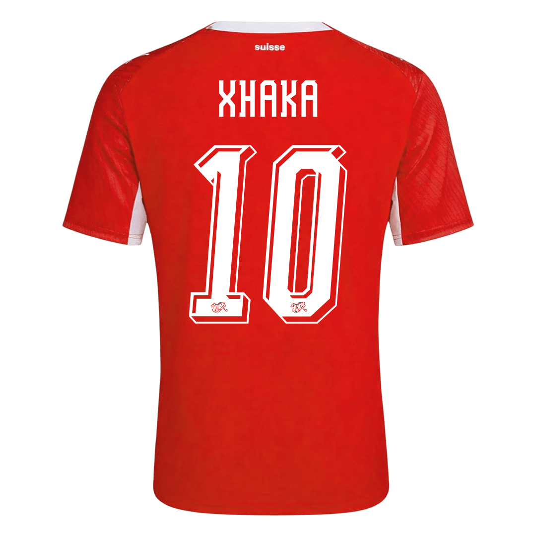 XHAKA #10 Switzerland Home Shirt - World Cup 2026 Red