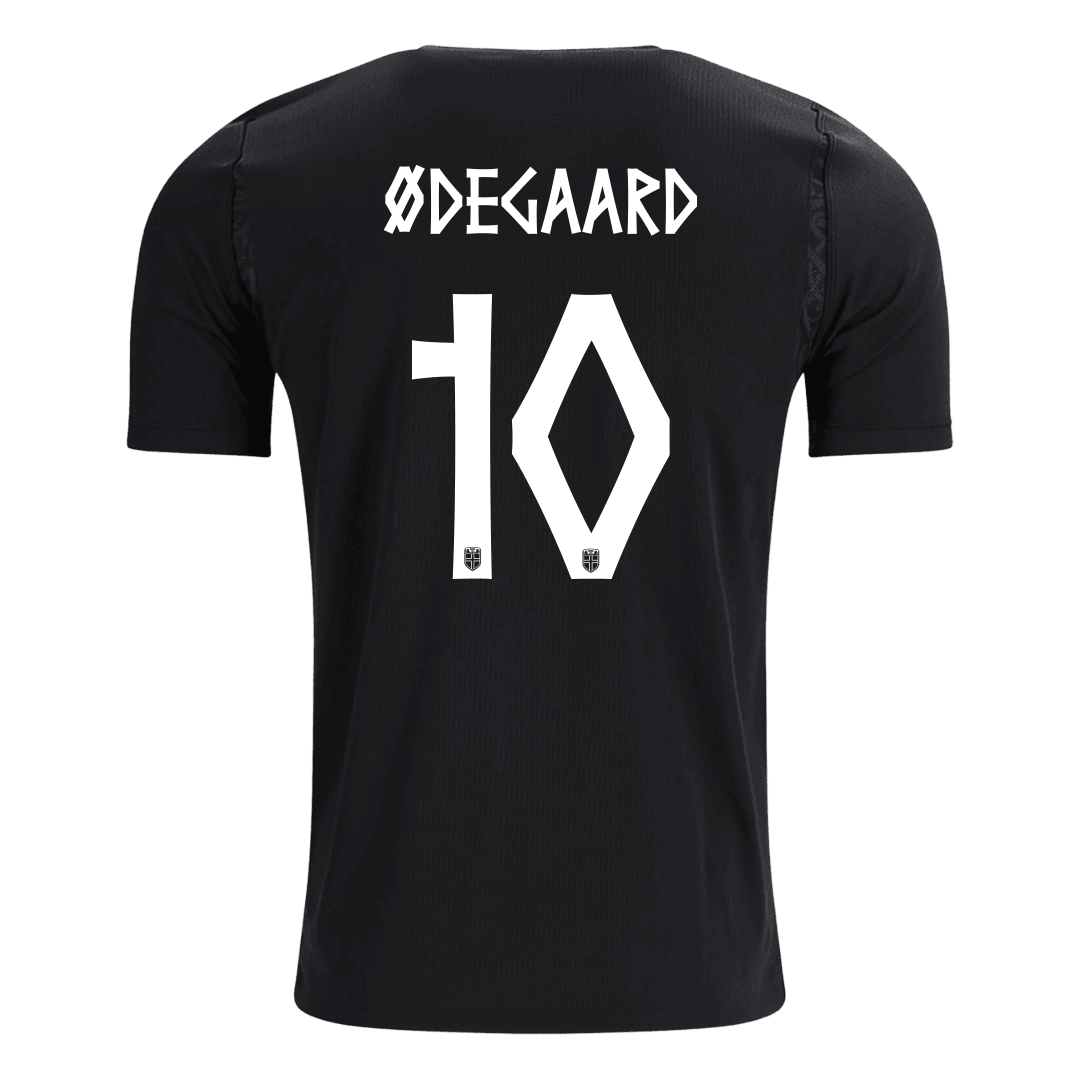 ØDEGAARD #10 Norvège Maillot Extérieur - Coupe du Monde 2026 Noir