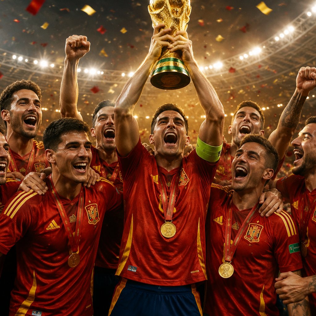 Illustration du score Espagne 1-0 Argentine apres la finale de la Coupe du Monde 2026