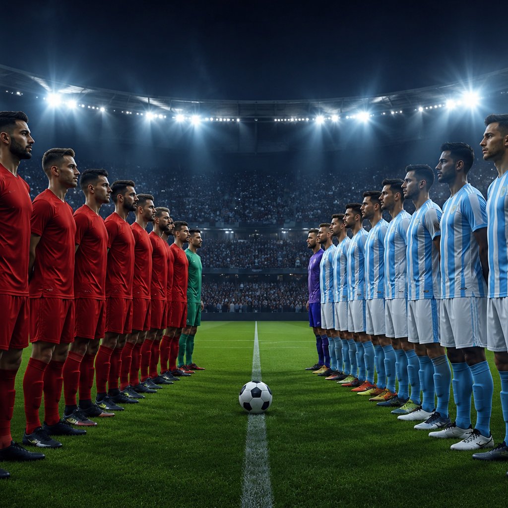 Illustration de la finale du Mondial 2026 entre l'Espagne et l'Argentine