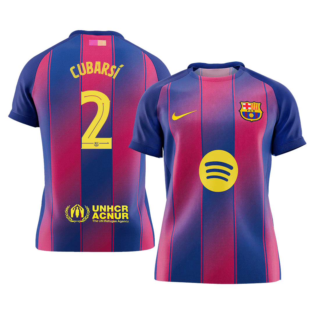 CUBARSÍ #2 Barcelone Domicile Maillot 2025/26 Rouge&Bleu - UCL - Super