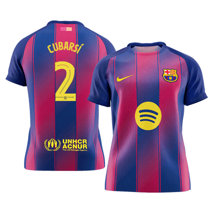 CUBARSÍ #2 Barcelone Domicile Maillot 2025/26 Rouge&Bleu - UCL - Super