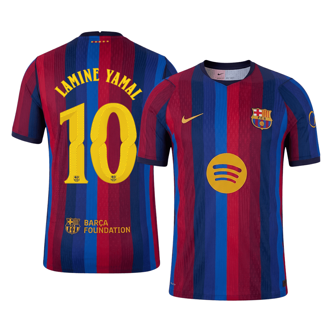 LAMINE YAMAL #10 Barcelona Domicile Maillot 2026/27 Rouge&Bleu Joueur - UCL