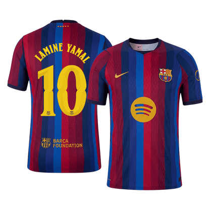LAMINE YAMAL #10 Barcelona Domicile Maillot 2026/27 Rouge&Bleu Joueur - UCL
