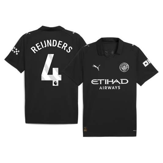 REIJNDERS #4 Manchester City Maillot Extérieur 2025/26 Noir