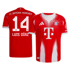 LUIS DÍAZ #14 Bayern Munich Maillot Domicile 2025/26 Rouge Joueur