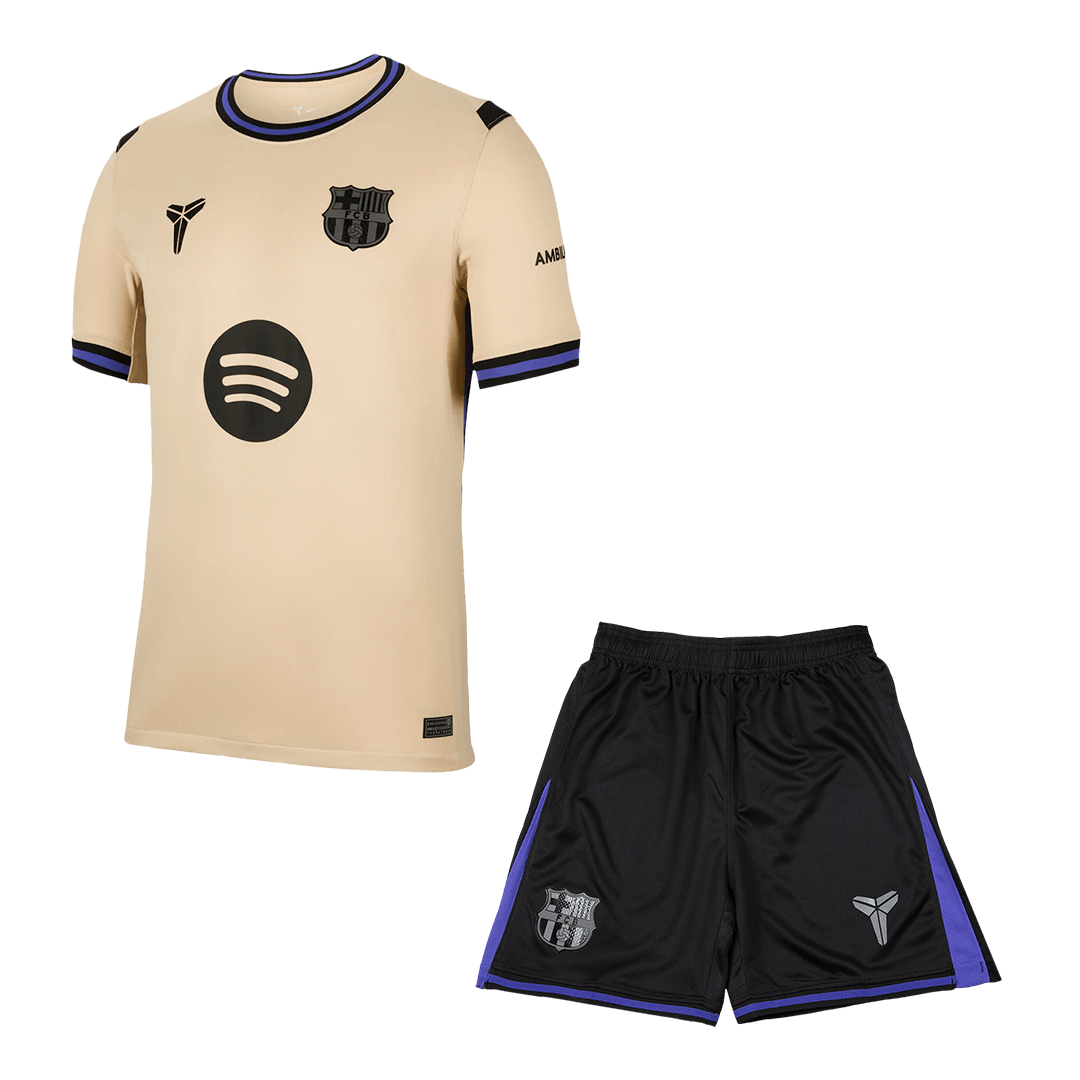 Barcelona Extérieur Maillot Kit 2025/26 Jaune&Noir