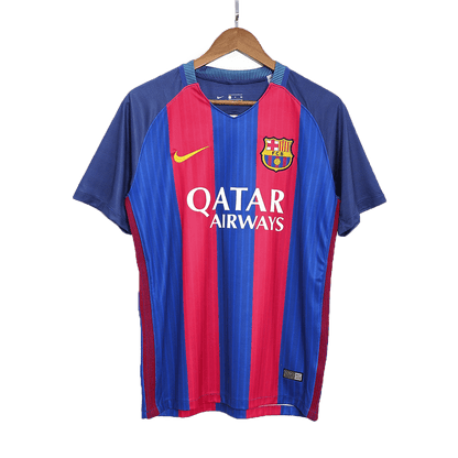 Retro MESSI #10 Barcelona Domicile Maillot 2016/17 Rouge&Bleu