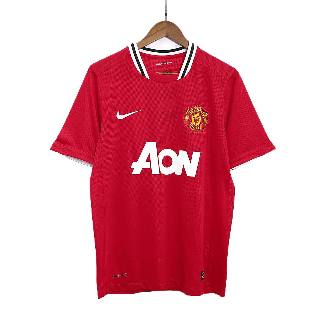 Maillot Rétro Domicile Manchester United 2011/12 Rouge