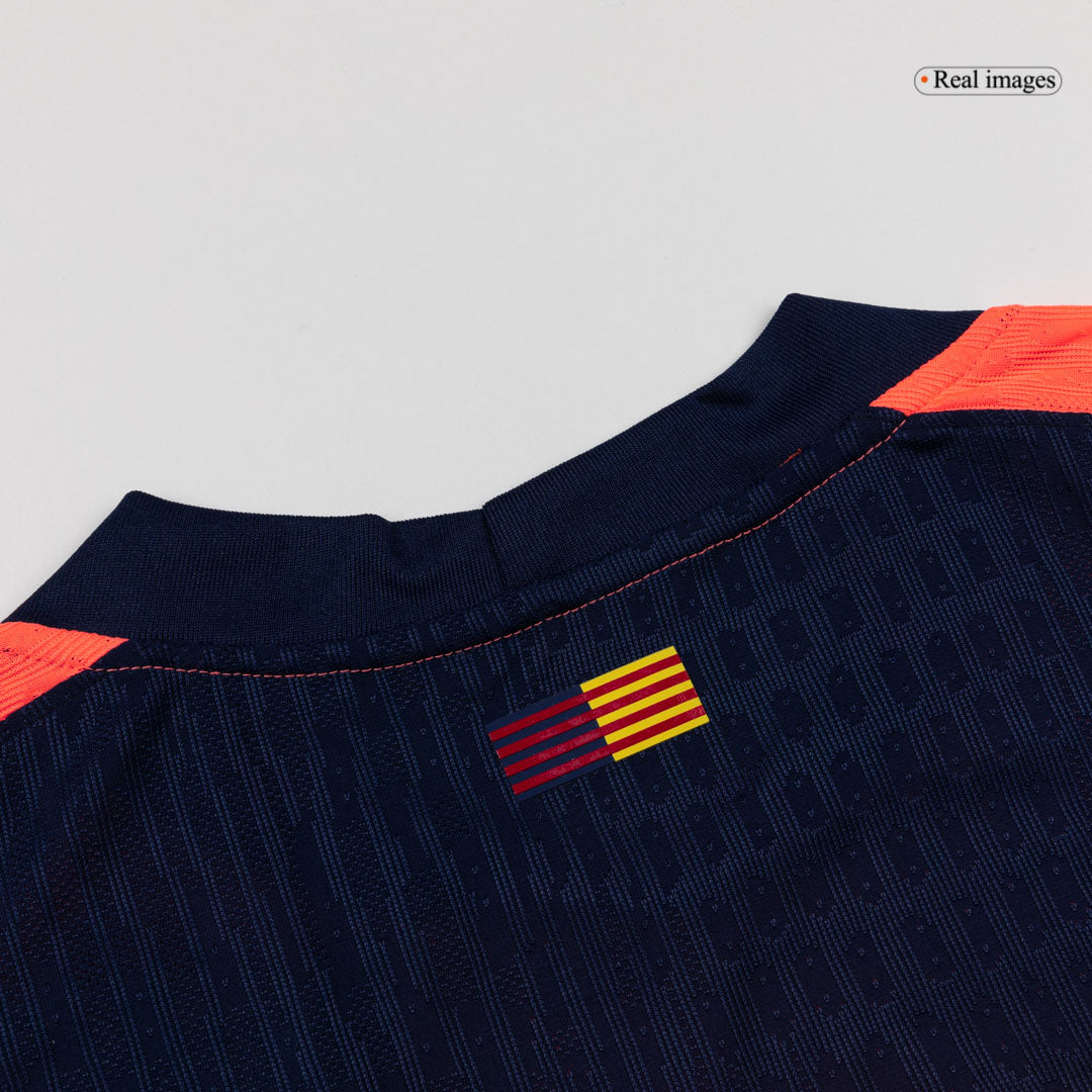 F.DE JONG #21 Barcelona Third Maillot 2025/26 Orange Joueur - UCL