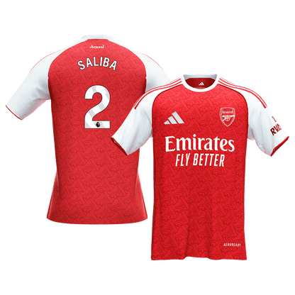 SALIBA #2 Maillot Domicile Arsenal 2025/26 Rouge - Super